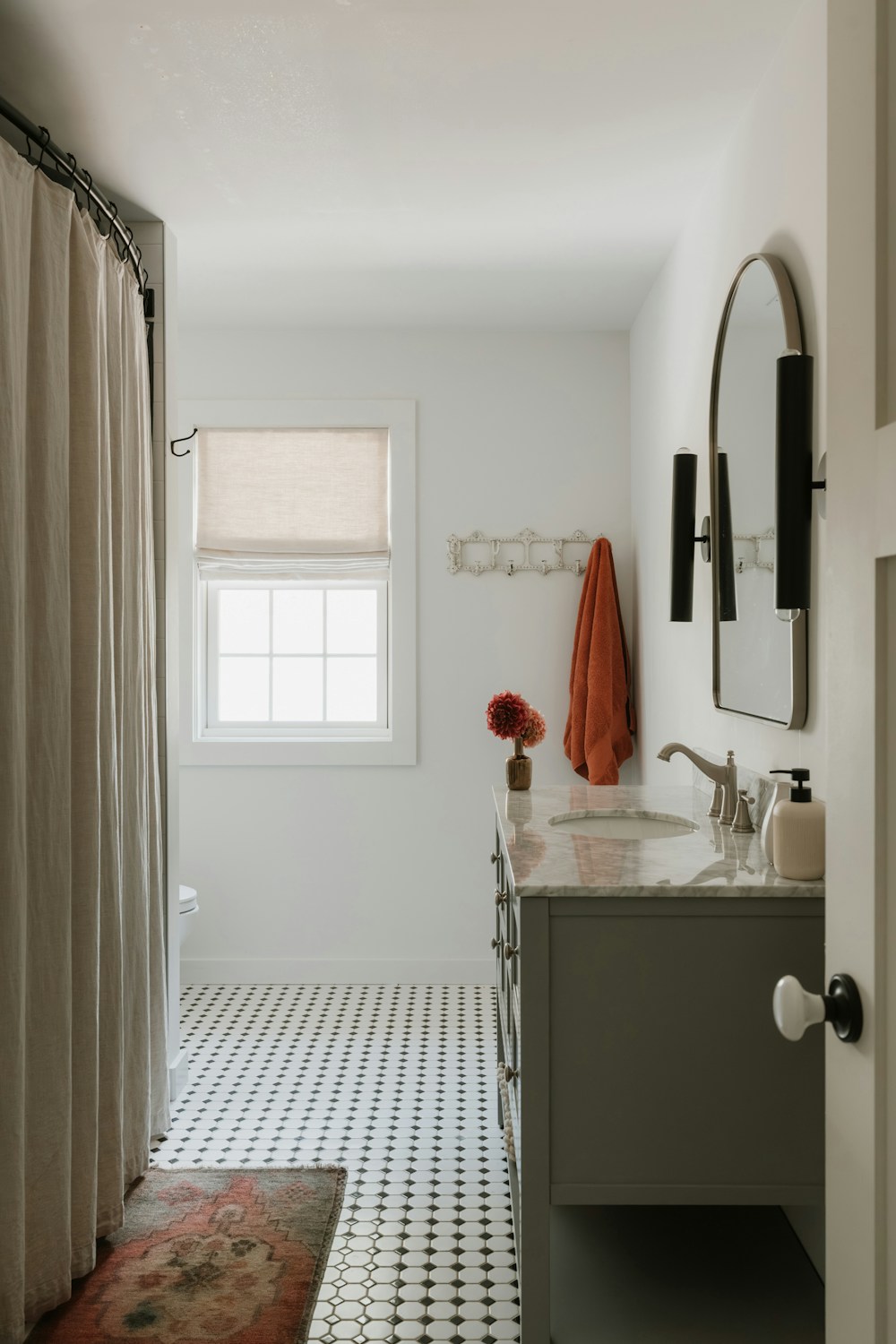 Bathroom inspiration with tile and a clean vanity design